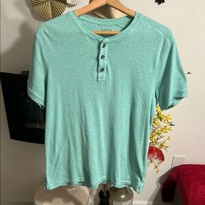 Apt. 9 Men's Aqua Short Sleeve Henley